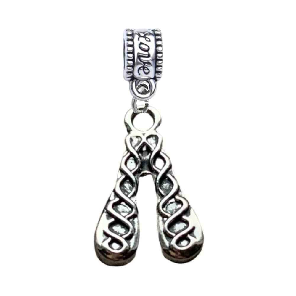 6082 Ballet Shoe Charm Bead – Dance Jewelry for Dancers & Ballet Lovers –